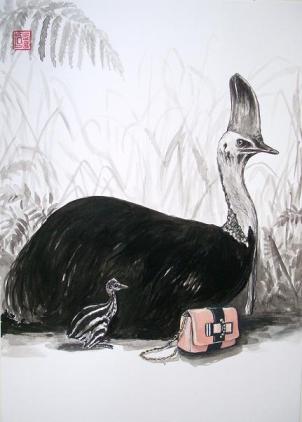 CHRISTIAN LOUBOUTIN mini bag & Cassoary